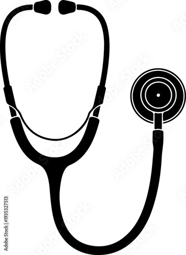 Antique Stethoscope silhouette vector illustration