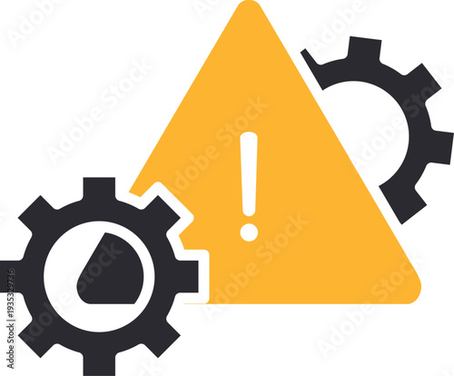 alert icon settings warning sign attention danger exclamation mark precaution silhouette style des