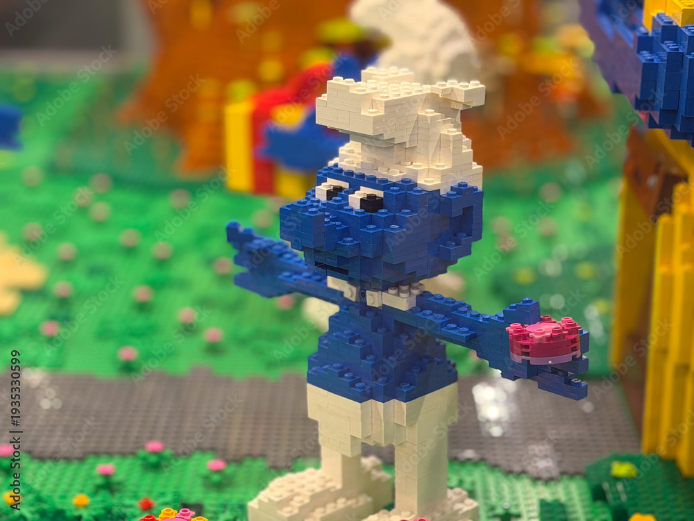 Fototapeta premium Lego smurf sculpture