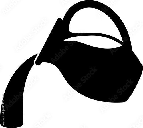 liquid pouring from a jug silhouette vector illustration