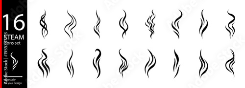 Steam line doodle and smell smoke icon with coffee logo warm. Fart scent bad and aroma tea cook with vector hot illustration. Cooking steam simple and handwriting smell flame with symbol smoke flow