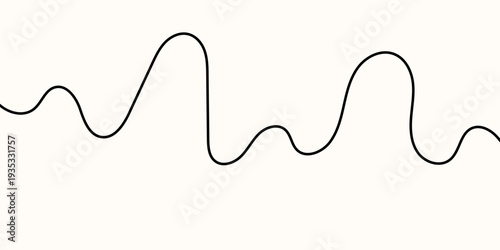 Line cable drawing for squiggle curve long and abstract tangle thin Wavy curvy thread for black pattern vector and squiggly wire doodle Line design divider for squiggle horizontal white