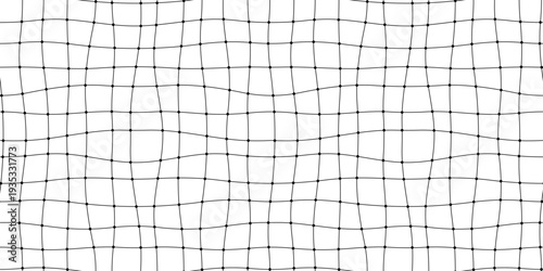 Net football soccer pattern and mesh in white, seamless for a bg or world cup texture through abstract ball background. Fishnet vector grid design element and fine