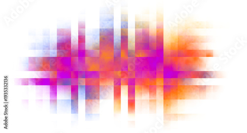 Colorful pixelated vapor trail isolated on transparent background for overlays