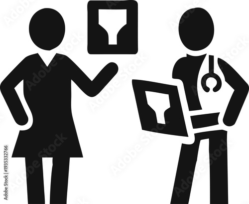 Medical professionals analyzing patient diagnostic scans on a laptop for accurate health assessment