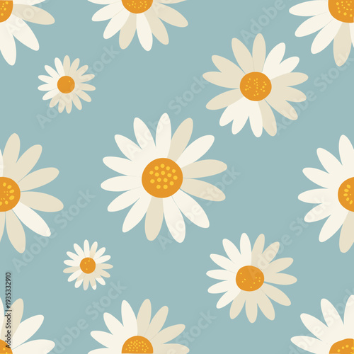 seamless pattern with daisies