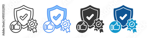 Reliability Icon Set Multiple Style Collection