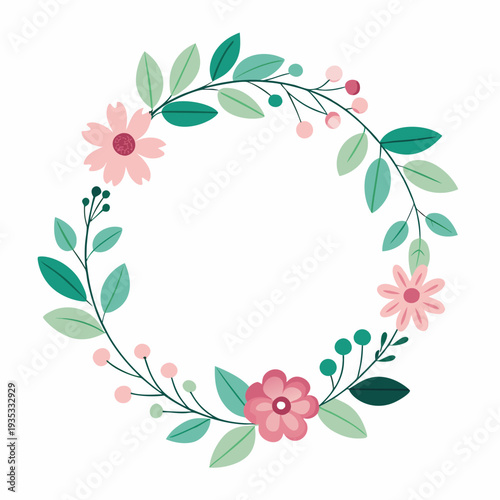 floral frame with flowers