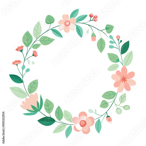 floral frame with flowers