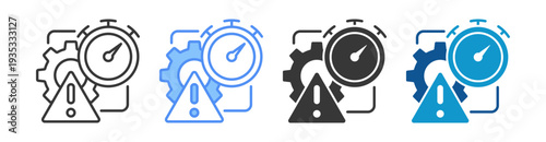 Risk Management Icon Set Multiple Style Collection