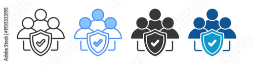 Support Team Icon Set Multiple Style Collection