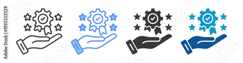 Quality Management Icon Set Multiple Style Collection