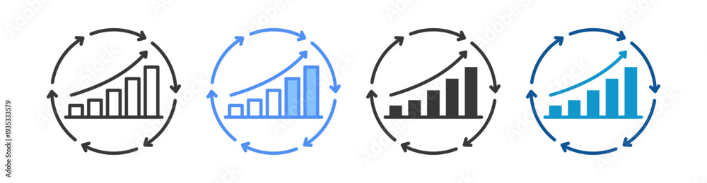 Foto Kaizen Icon Set Multiple Style Collection