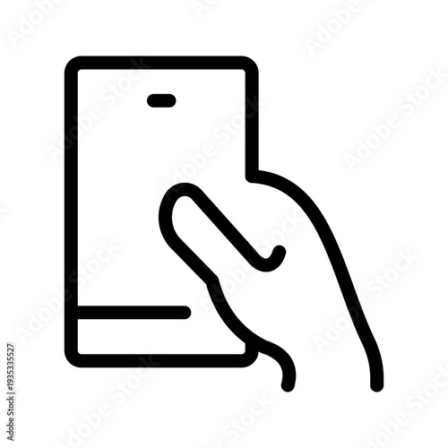 Sleek Mobile Phone Icon Collection for Wireless Communication and Modern Smartphone App Interaction