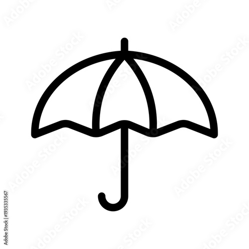 Protective Umbrella Icon Set for Personal Insurance Coverage and Weather Safety Application