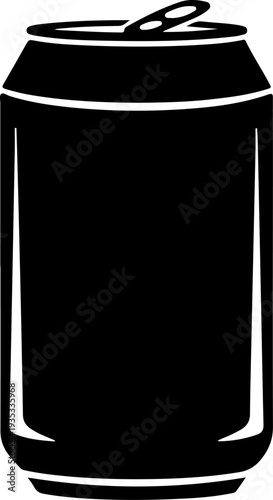 Soda can silhouette vector illustration