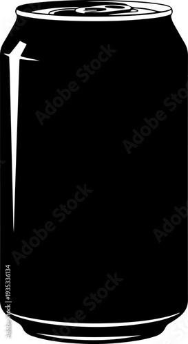Soda can silhouette vector illustration