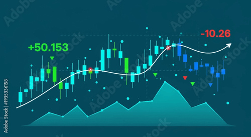 Financial Market Trends and Stock Exchange Graphs.