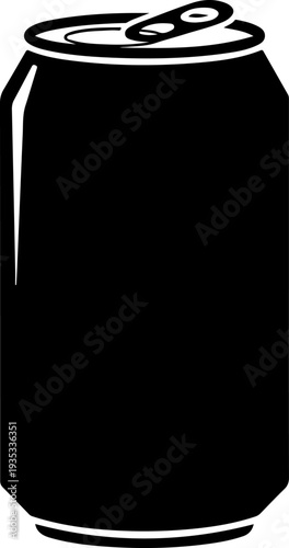 Soda can silhouette vector illustration
