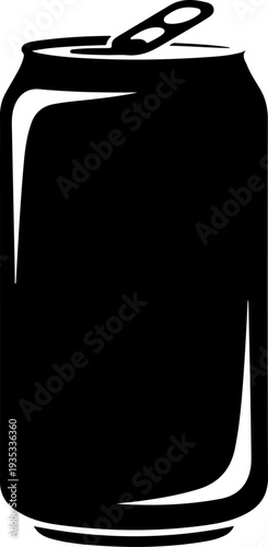 Soda can silhouette vector illustration