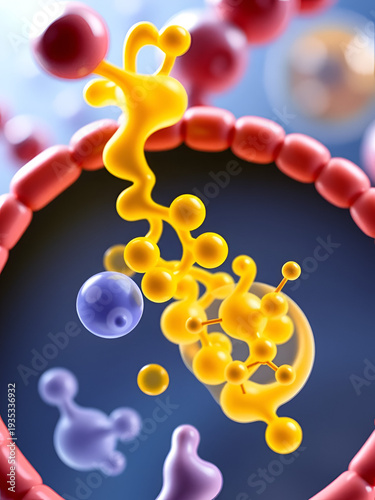 Cell Membrane Structure with Lipid Bilayer and Protein Molecules for Biological Processes and Cellular Communication in Molecular Biology and Biochemistry Education