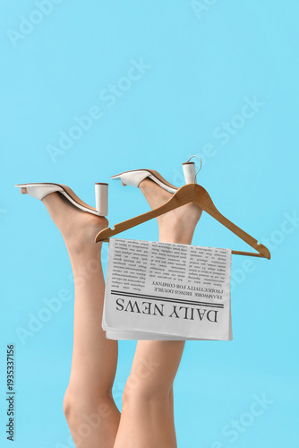 Legs of woman in high heels...