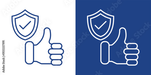 Trust Blue And White Icon Style Collection