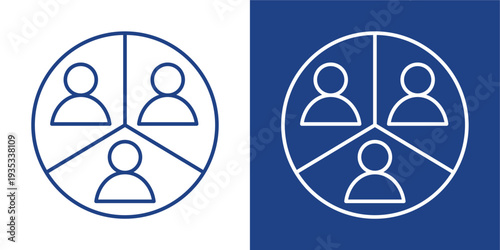 Shareholder Blue And White Icon Style Collection
