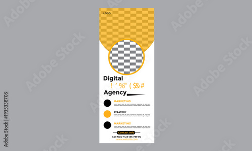 Corporate minimal business rollup banner design template