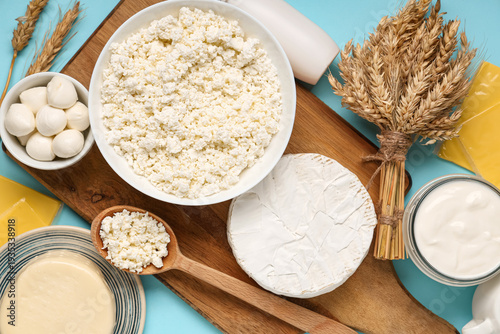 Different dairy products wi...