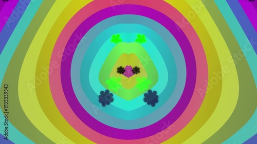 Colorful Abstract Frog Animation Loop Background.