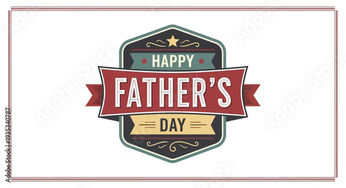 Happy Father's Day badge vector