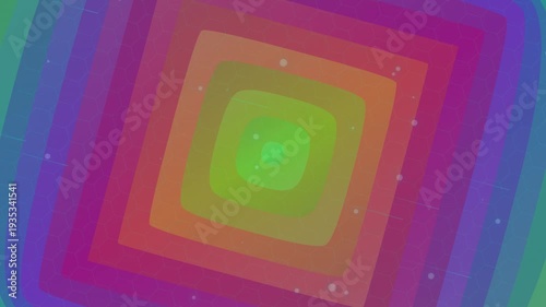 Vibrant Square Shapes Transitioning to Circles.