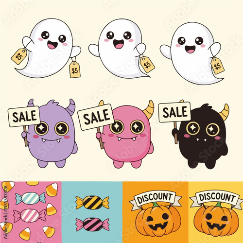 set of funny cartoon animals