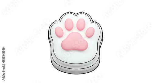 Cute Pink Paw Print Design