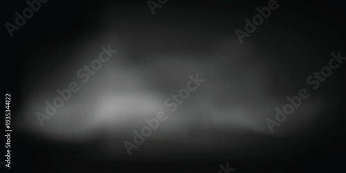 Fog on the ground vector isolate on black background