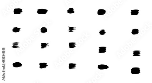 Ink blots on white background