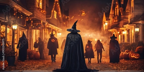 people in scary costumes, pumpkin, skeletons, night,holiday, halloween, free space for text