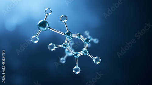Ketamine anesthetic drug molecule