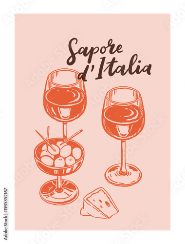 Obraz na plátne Summer Italy la dolce vita vintage posters