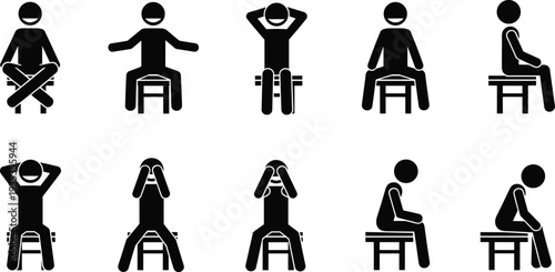 Ballerina silhouette vector set featuring female ballet dancers in elegant tutu dresses performing various classical dance poses isolated on white background for arts.