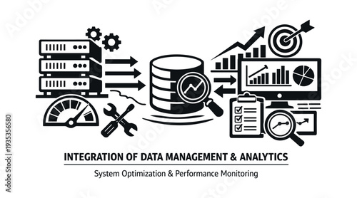 Processing data from server infrastructure to database, evaluating data, and tracking performance to gain valuable business insights