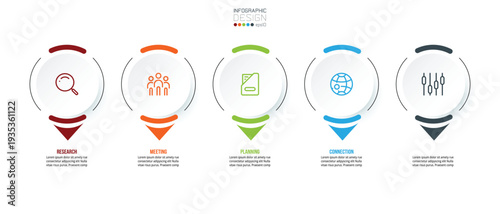 Business concept infographic template with option.