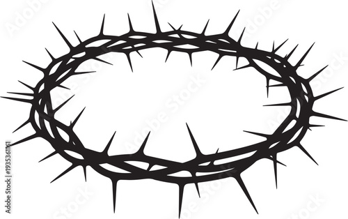 Crown of thorns symbolizing sacrifice and redemption concept