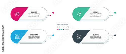 Business work flow  infographic template.