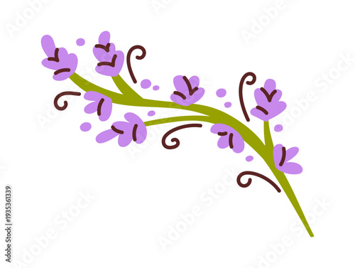 Lavender flower twig cancer awareness