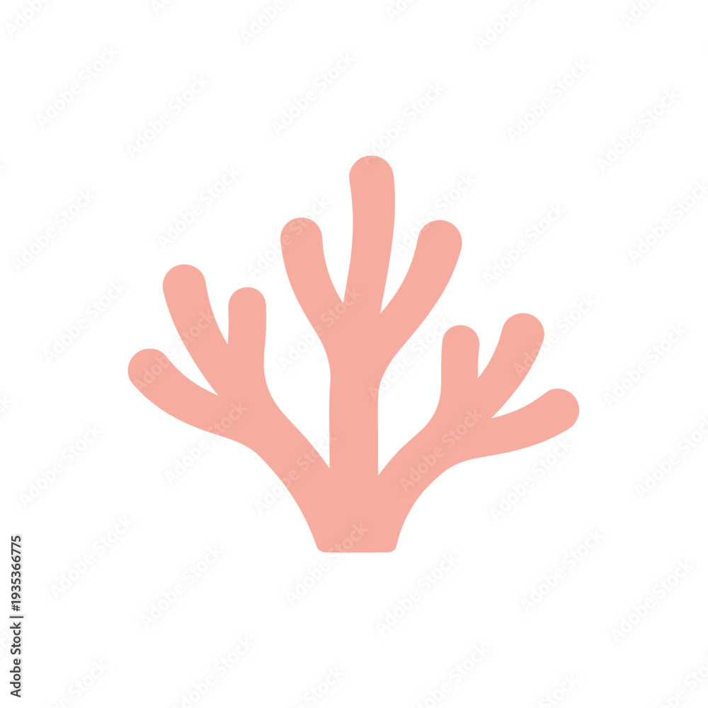 Obraz premium Pink Coral Illustration for Marine Life and Ocean Design