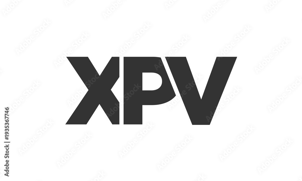 Obraz premium XPV logo design template with strong and modern bold text. Initial based vector logotype featuring simple and minimal typography. Trendy company identity.