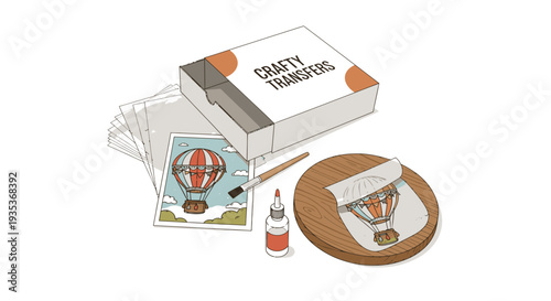 DIY Craft Kit with Hot Air Balloon.