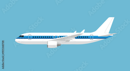 White Passenger Airplane in Flight.